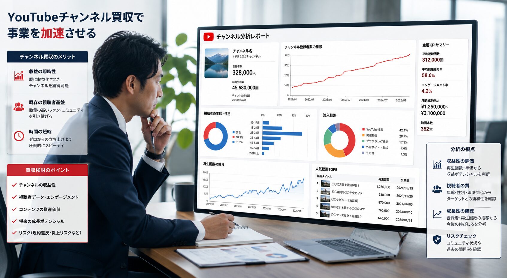 YouTubeチャンネル買収でターゲット層に届くのか？属人系・非属人系の基礎と見極め方