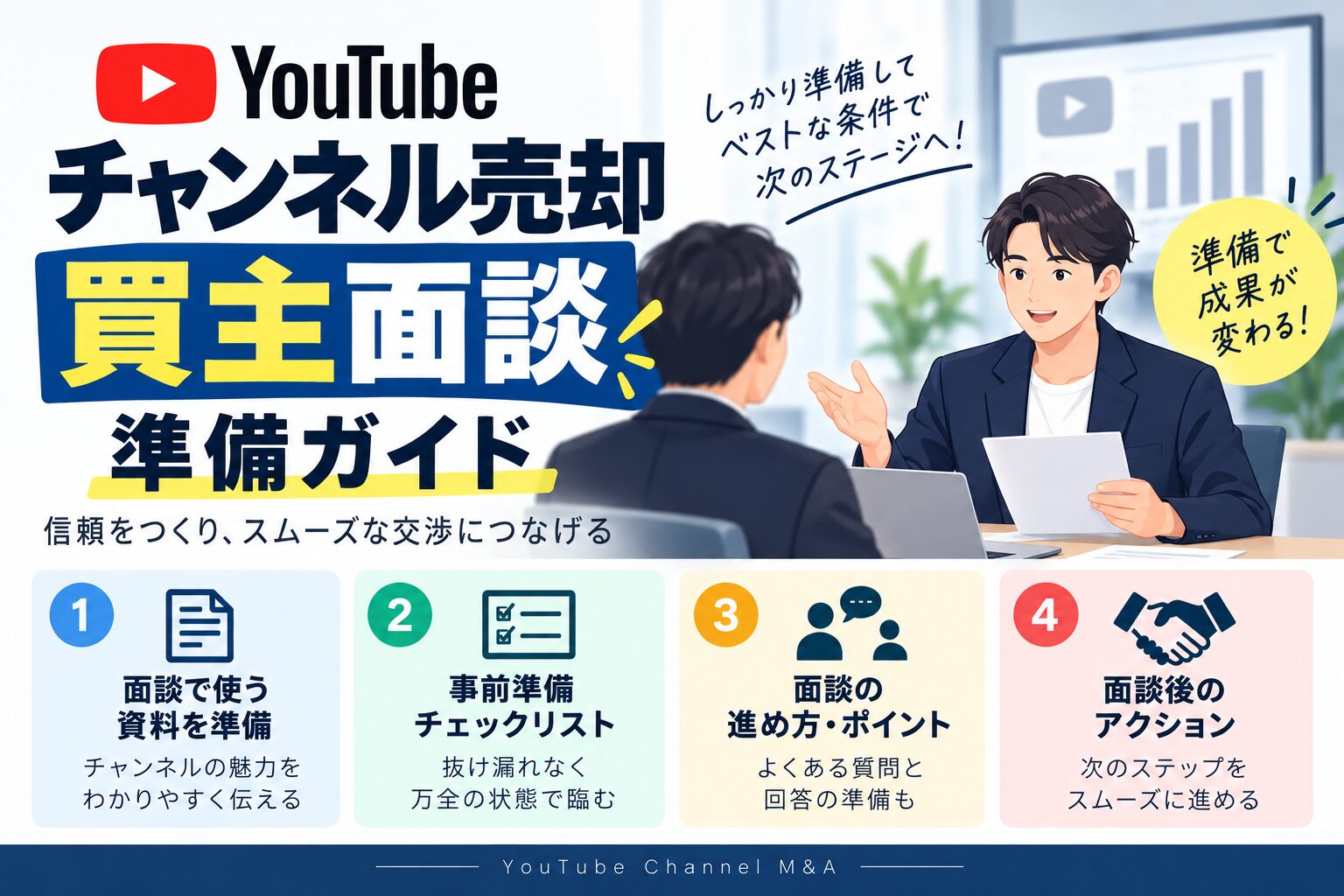 YouTubeチャンネル売却の買主面談で聞かれる7つの質問と準備法